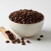 Premium unadulterated Grade AA Arabica roasted coffee beans in a bowl