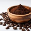 Freshly ground pure Arabica coffee powder with zero chicory in a bowl