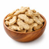 Premium unbleached whole dried ginger roots in a bowl