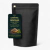 Black pepper powder in black packaging